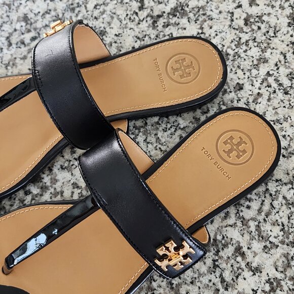 Tory Burch Kira Thong Sandal – Sleek Elegance Meets Summer Ease ☀️🖤 - Picture 5 of 10